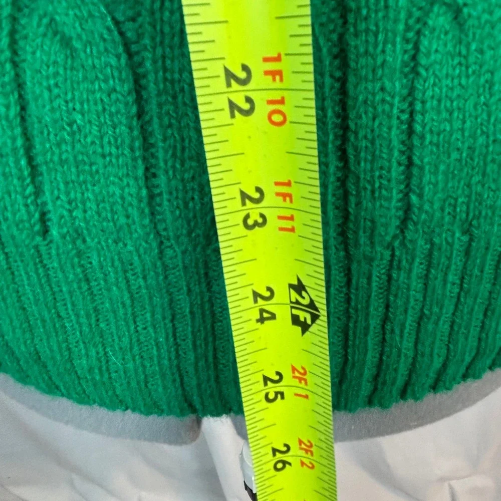 Hunt Club Men's  LT 100% Wool Cable Knit Crewneck Sweater‎ Green Vintage 42-44